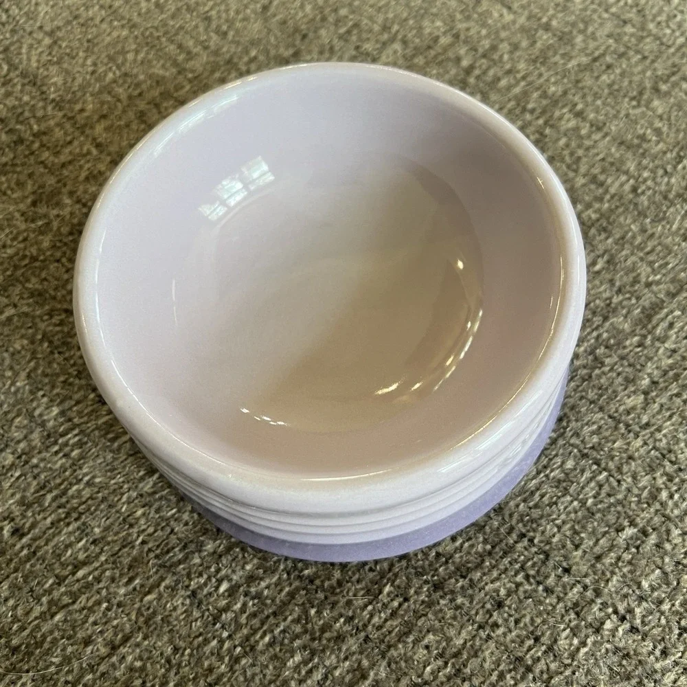 Sweejar Purple Gradient Ceramic Small Medium Dog Cat Bowl 18 oz No Tipping